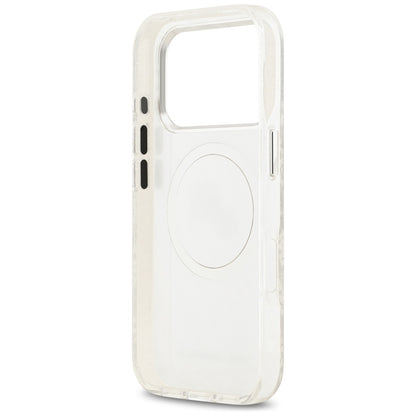 Husa MagSafe pentru Apple iPhone 17 Pro, Karl Lagerfeld, Glitter Karl & Choupette Head, Alba