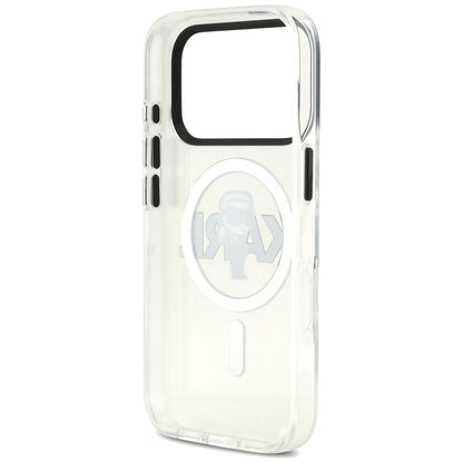 Husa MagSafe pentru Apple iPhone 17 Pro, Karl Lagerfeld, IML Sketch Logo Karl, Transparenta