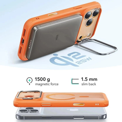 Husa MagSafe pentru Apple iPhone 17 Pro Max, ESR, Classic Hybrid Kickstand, Portocalie Satinata
