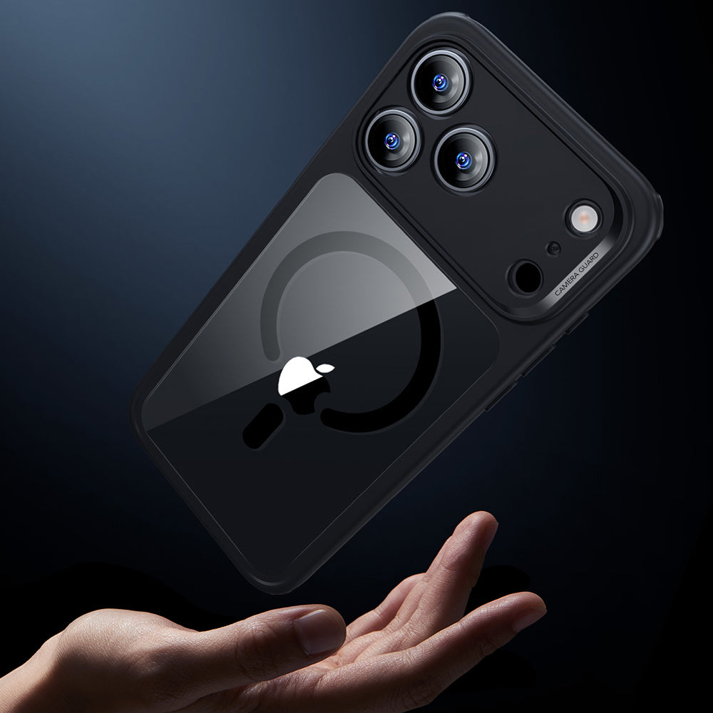 Husa MagSafe pentru Apple iPhone 17 Pro Max, ESR, Classic Hybrid, Neagra Transparenta