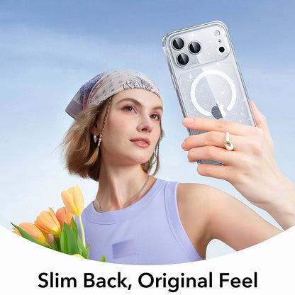 Husa MagSafe pentru Apple iPhone 17 Pro Max, ESR, Classic Hybrid Shimmer, Transparenta