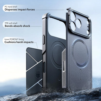 Husa MagSafe pentru Apple iPhone 17 Pro Max, ESR, Cyber Armor Kickstand, Gri