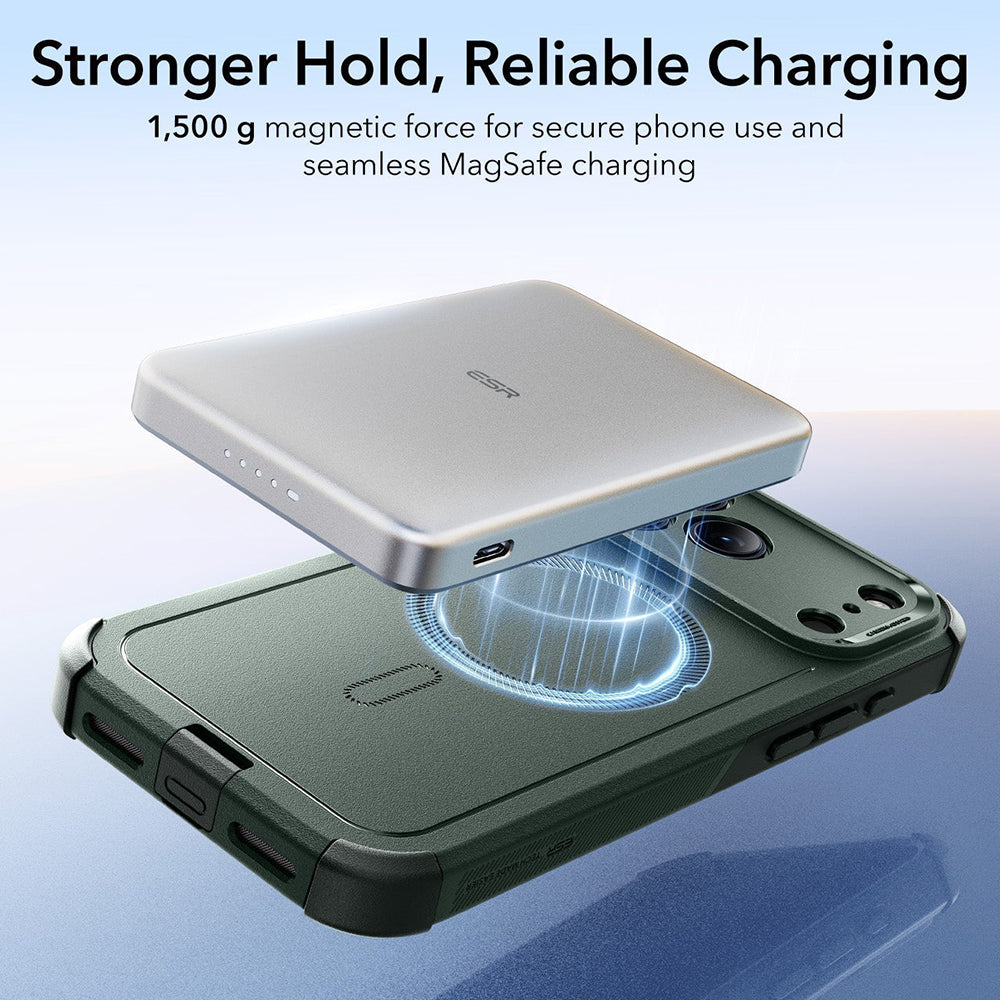 Husa MagSafe pentru Apple iPhone 17 Pro Max, ESR, Cyber, Verde