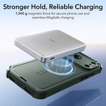 Husa MagSafe pentru Apple iPhone 17 Pro Max, ESR, Cyber, Verde