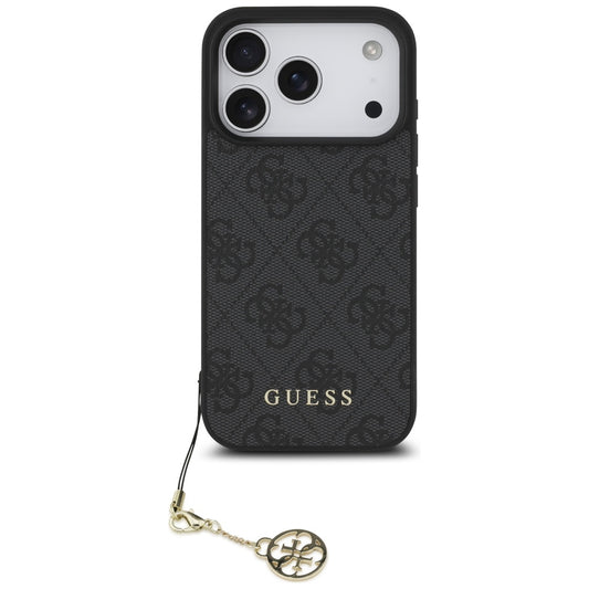 Husa MagSafe pentru Apple iPhone 17 Pro Max, Guess, 4G Charm Cradle, Neagra
