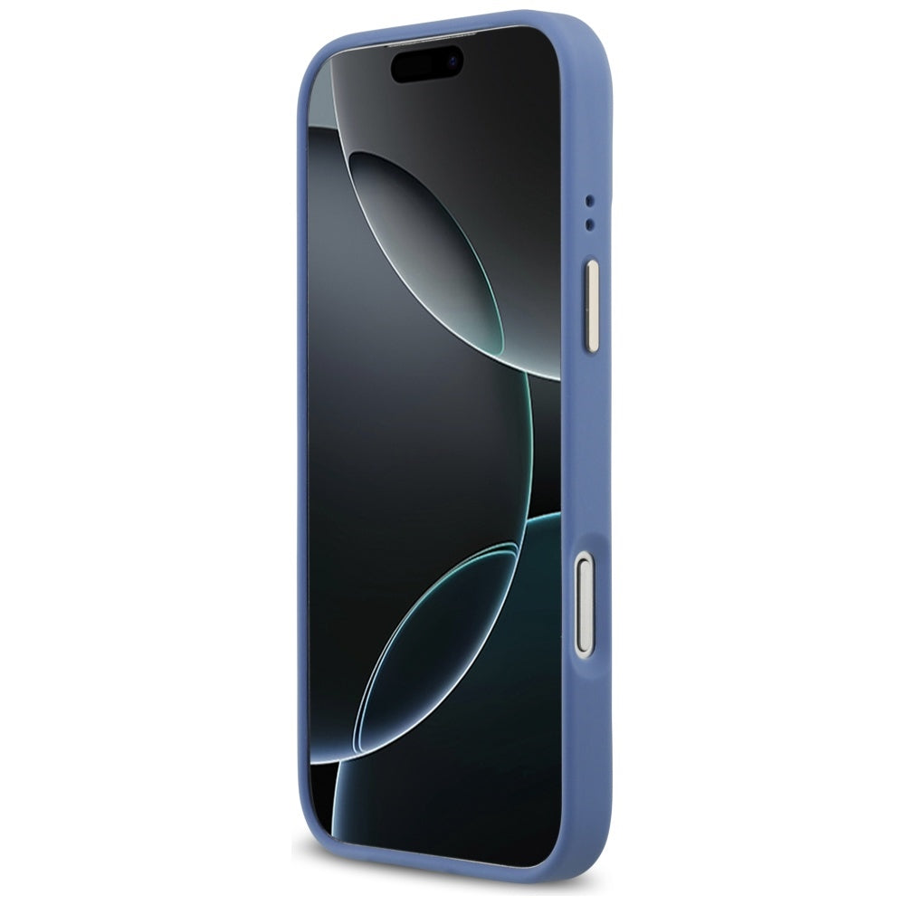 Husa MagSafe pentru Apple iPhone 17 Pro Max, Guess, 4G Classic, Albastra