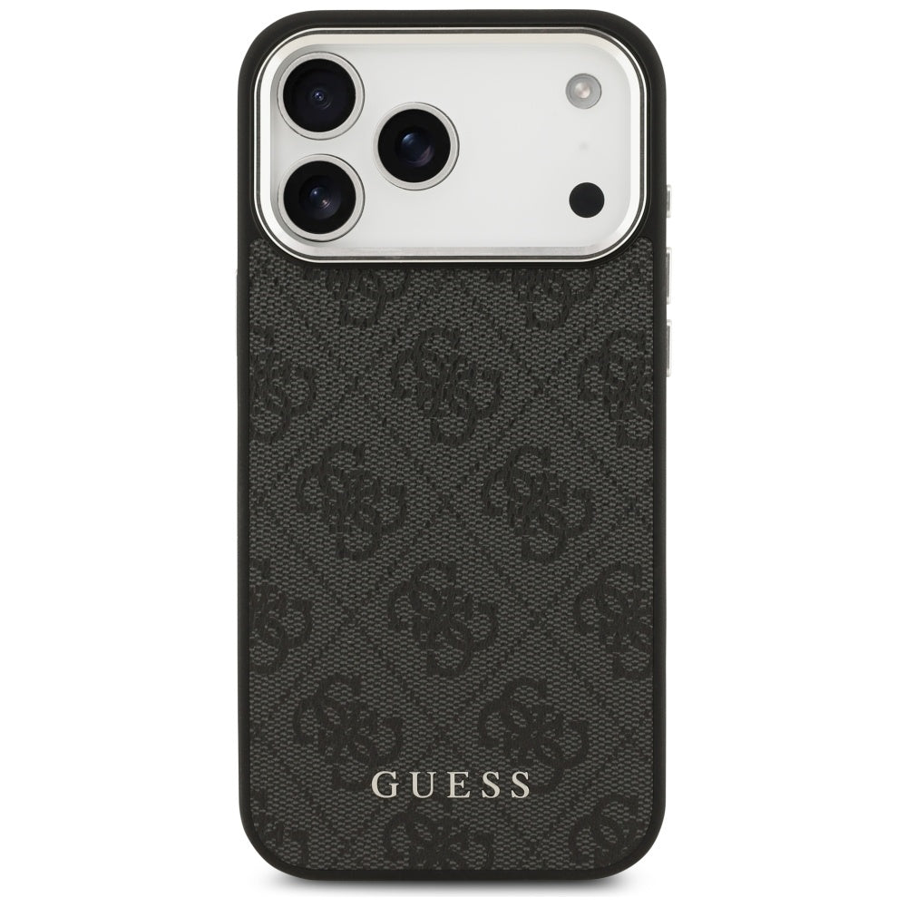 Husa MagSafe pentru Apple iPhone 17 Pro Max, Guess, 4G Classic Logo, Neagra