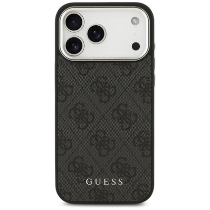 Husa MagSafe pentru Apple iPhone 17 Pro Max, Guess, 4G Classic Logo, Neagra