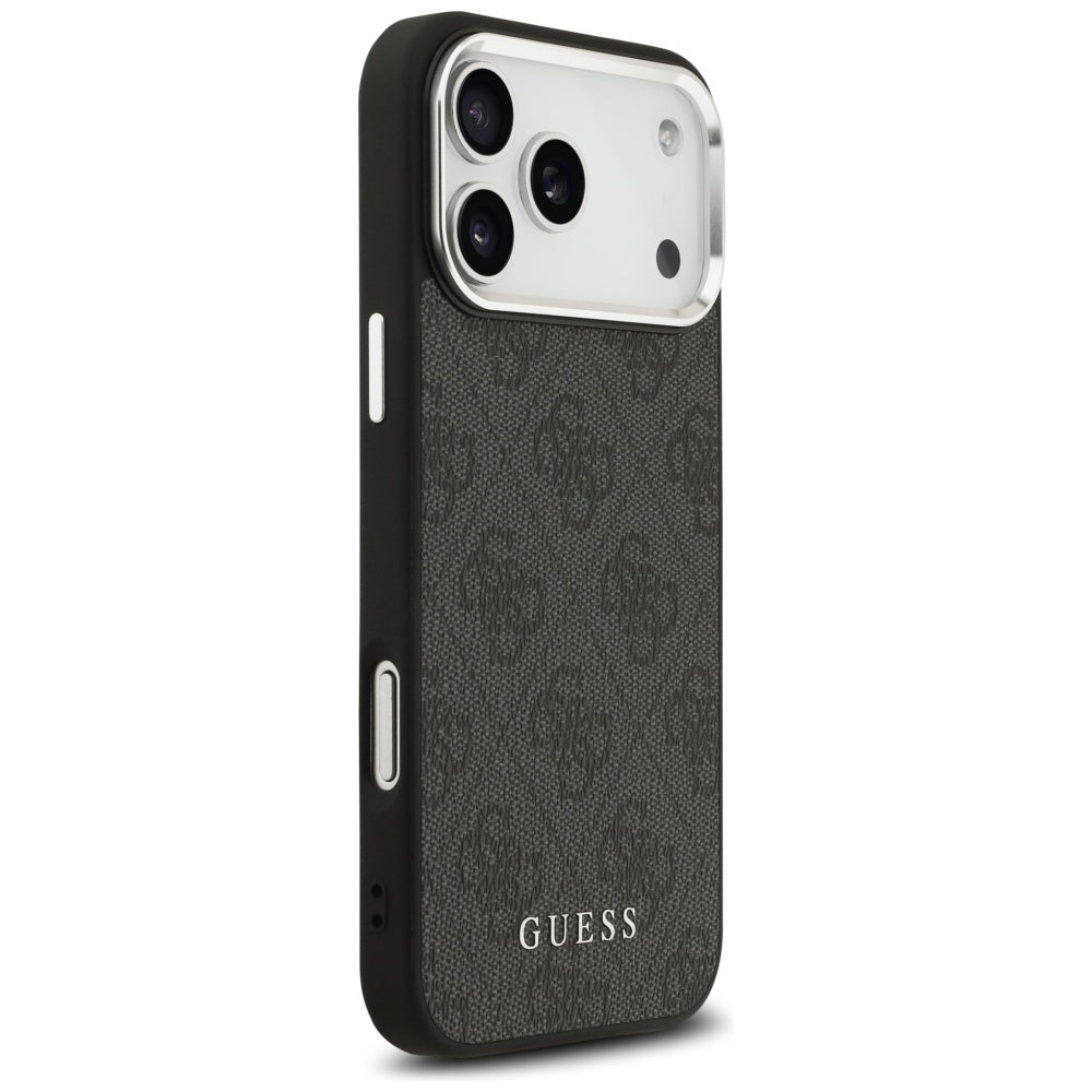 Husa MagSafe pentru Apple iPhone 17 Pro Max, Guess, 4G Classic Logo, Neagra