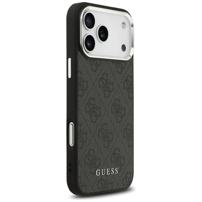 Husa MagSafe pentru Apple iPhone 17 Pro Max, Guess, 4G Classic Logo, Neagra