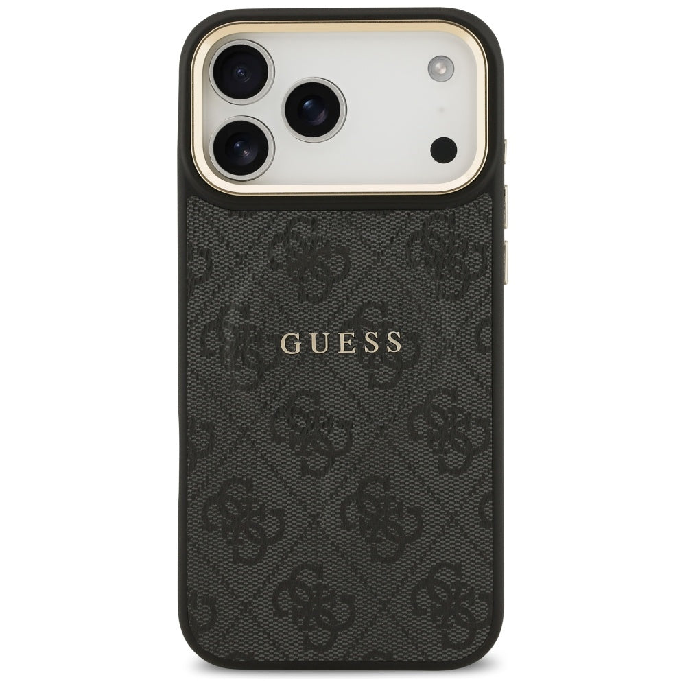 Husa MagSafe pentru Apple iPhone 17 Pro Max, Guess, 4G Classic, Neagra