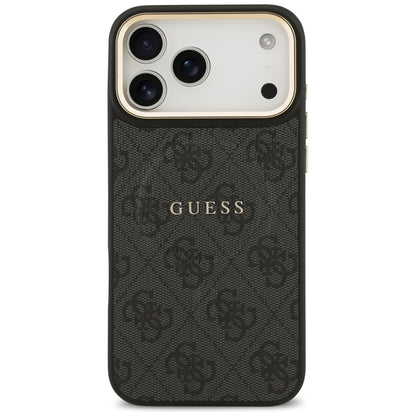 Husa MagSafe pentru Apple iPhone 17 Pro Max, Guess, 4G Classic, Neagra