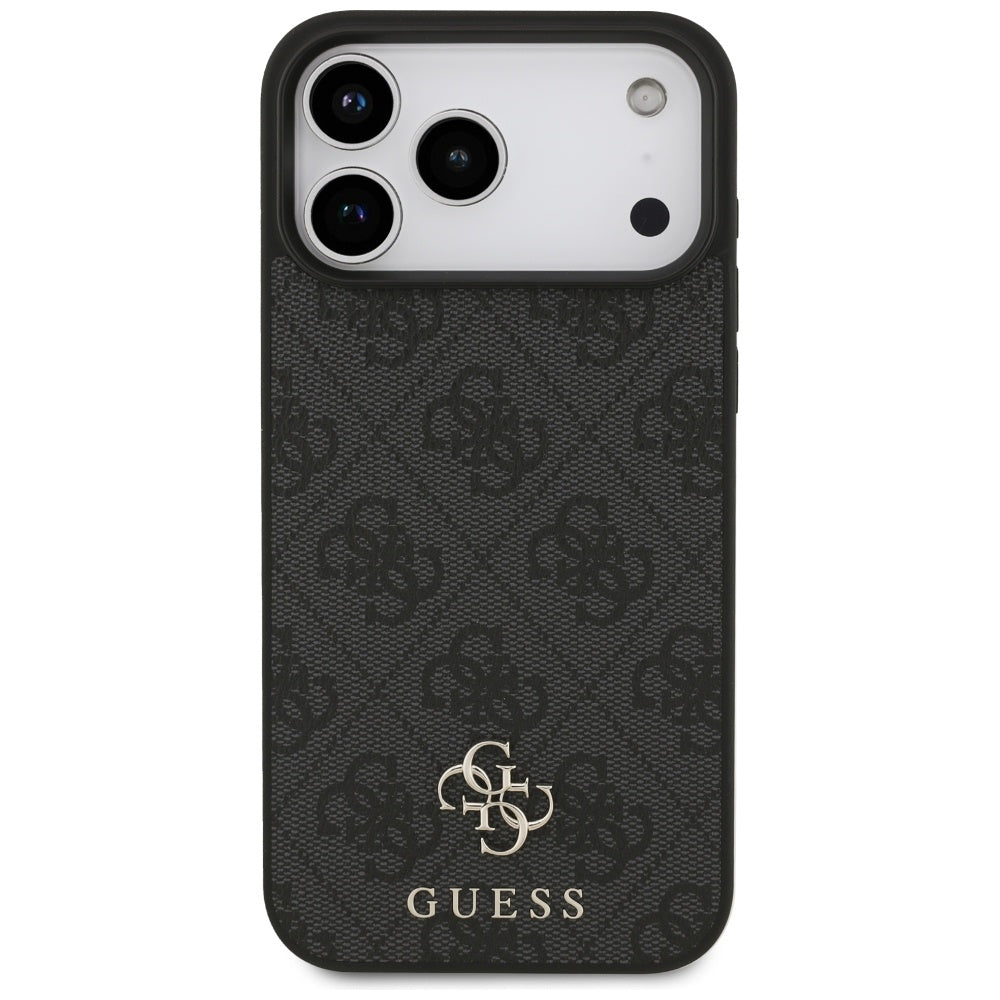 Husa MagSafe pentru Apple iPhone 17 Pro Max, Guess, 4G Small and Classic Logo, Neagra