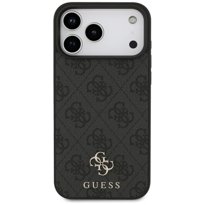 Husa MagSafe pentru Apple iPhone 17 Pro Max, Guess, 4G Small and Classic Logo, Neagra