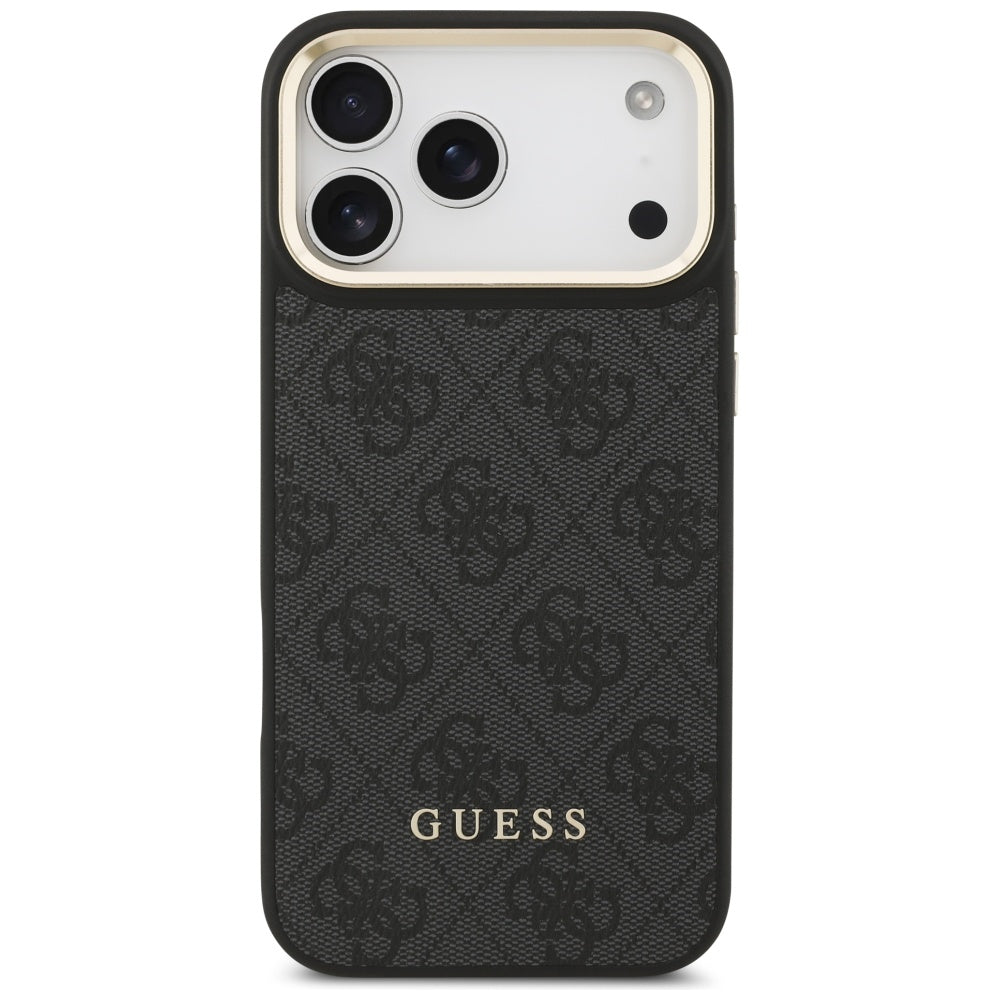 Husa MagSafe pentru Apple iPhone 17 Pro Max, Guess, Cardslot 4G, Neagra