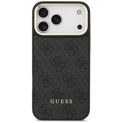 Husa MagSafe pentru Apple iPhone 17 Pro Max, Guess, Cardslot 4G, Neagra