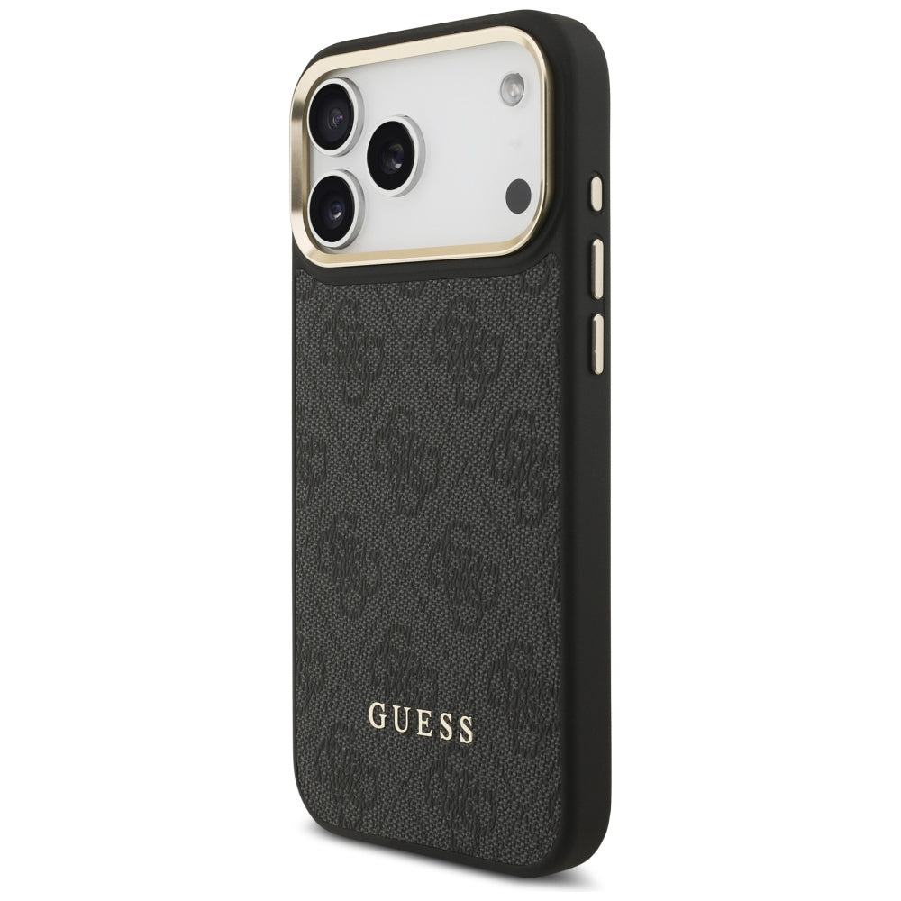 Husa MagSafe pentru Apple iPhone 17 Pro Max, Guess, Cardslot 4G, Neagra