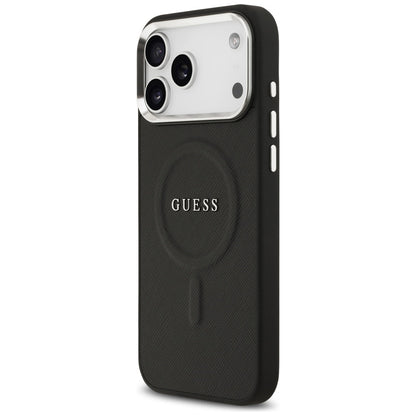 Husa MagSafe pentru Apple iPhone 17 Pro Max, Guess, Classic Logo, Neagra
