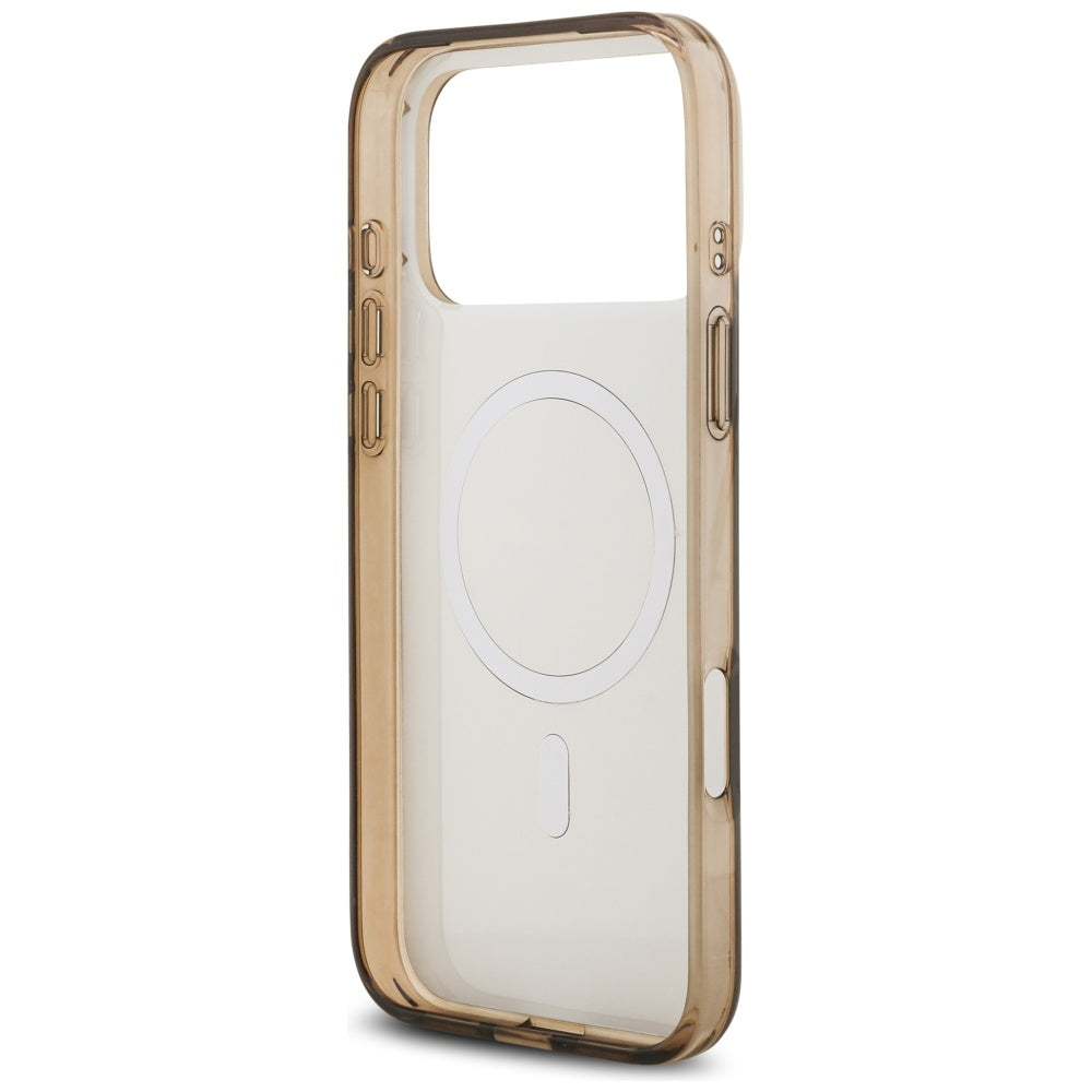 Husa MagSafe pentru Apple iPhone 17 Pro Max, Guess, IML 4G Background, Maro