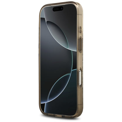 Husa MagSafe pentru Apple iPhone 17 Pro Max, Guess, IML Flower & Tonal Circle, Maro