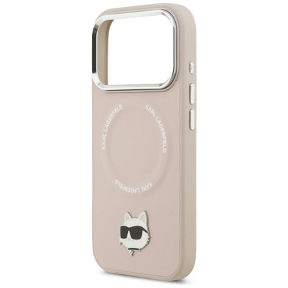 Husa MagSafe pentru Apple iPhone 17 Pro Max, Karl Lagerfeld, Choupette Pin, Roz
