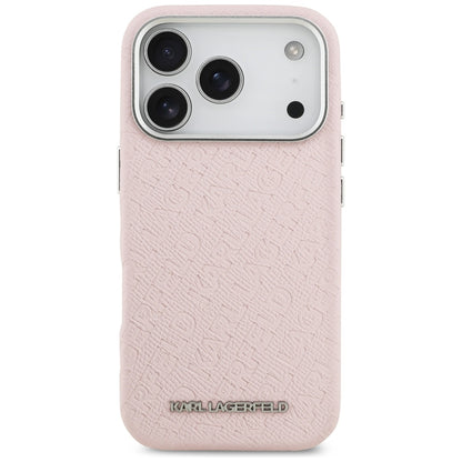 Husa MagSafe pentru Apple iPhone 17 Pro Max, Karl Lagerfeld, FW Stamped Karl, Roz