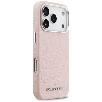 Husa MagSafe pentru Apple iPhone 17 Pro Max, Karl Lagerfeld, FW Stamped Karl, Roz