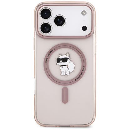 Husa MagSafe pentru Apple iPhone 17 Pro Max, Karl Lagerfeld, IML Choupette, Roz