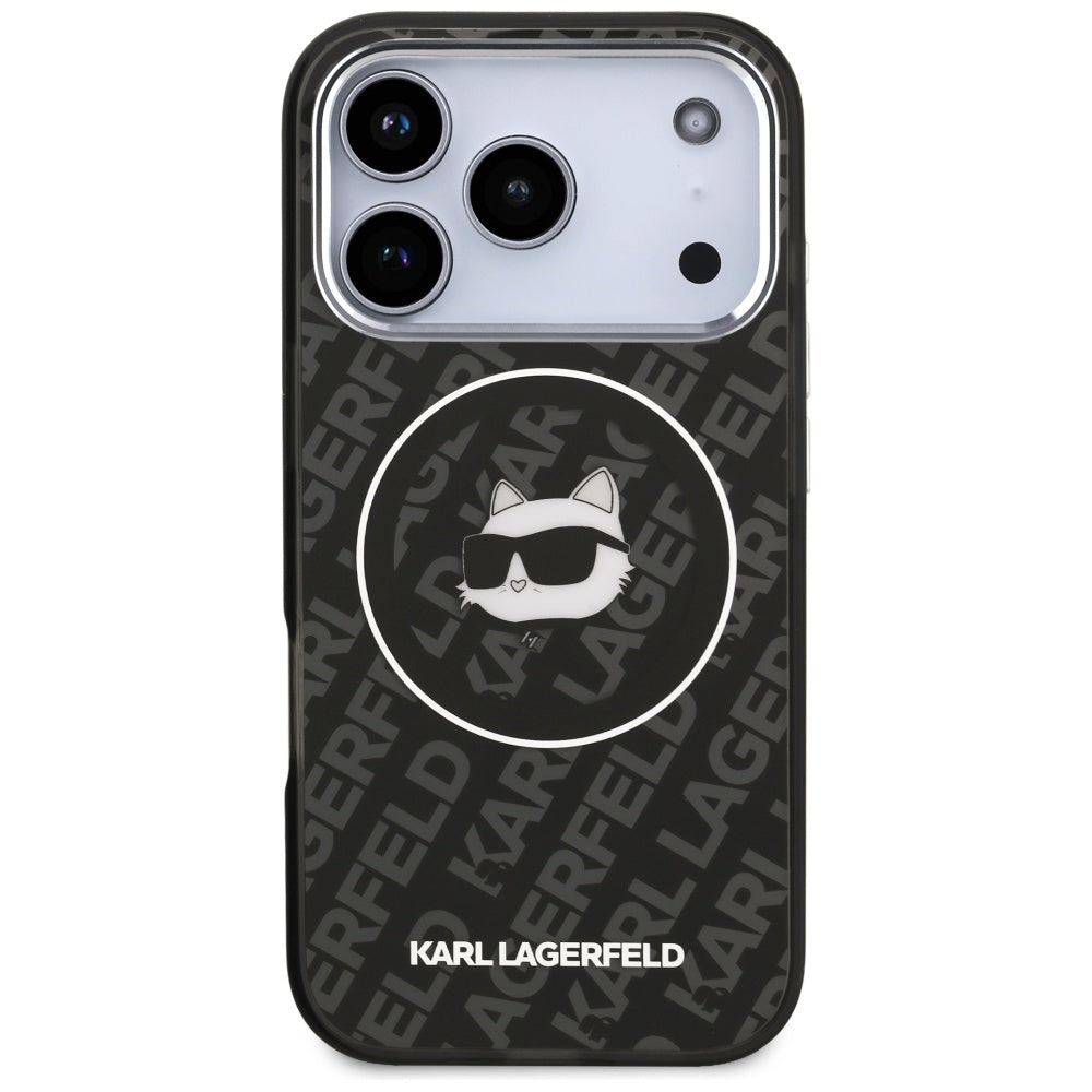 Husa MagSafe pentru Apple iPhone 17 Pro Max, Karl Lagerfeld, IML Choupette`s Head, Neagra
