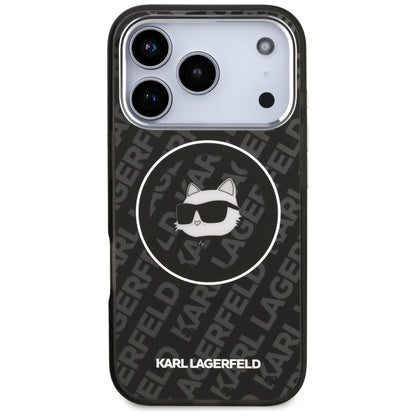 Husa MagSafe pentru Apple iPhone 17 Pro Max, Karl Lagerfeld, IML Choupette`s Head, Neagra