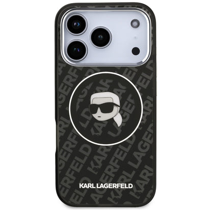 Husa MagSafe pentru Apple iPhone 17 Pro Max, Karl Lagerfeld, IML Karl`s Head, Neagra