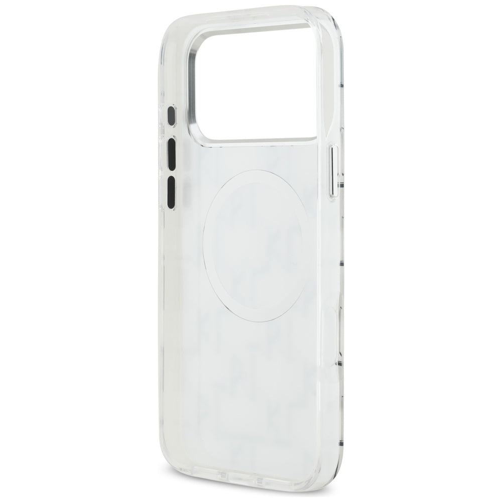 Husa MagSafe pentru Apple iPhone 17 Pro Max, Karl Lagerfeld, IML KL Monogram, Alba