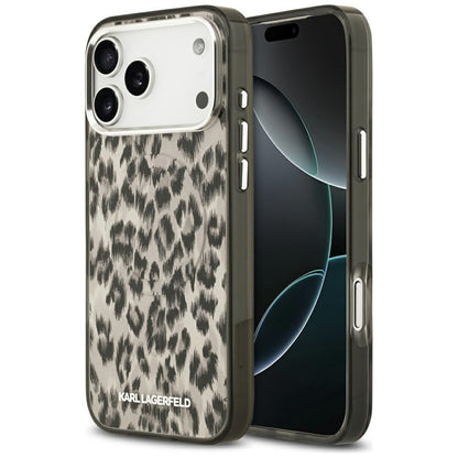 Husa MagSafe pentru Apple iPhone 17 Pro Max, Karl Lagerfeld, IML Leopard Pattern, Maro