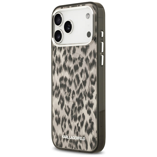 Husa MagSafe pentru Apple iPhone 17 Pro Max, Karl Lagerfeld, IML Leopard Pattern, Maro