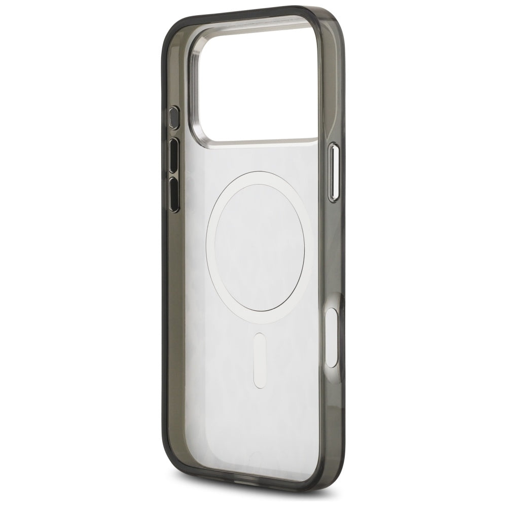 Husa MagSafe pentru Apple iPhone 17 Pro Max, Karl Lagerfeld, IML Leopard Pattern, Neagra