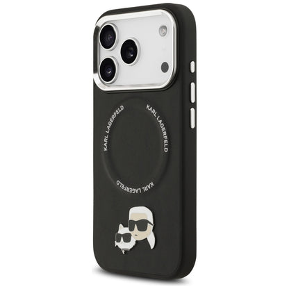 Husa MagSafe pentru Apple iPhone 17 Pro Max, Karl Lagerfeld, Karl & Choupette Pins, Neagra