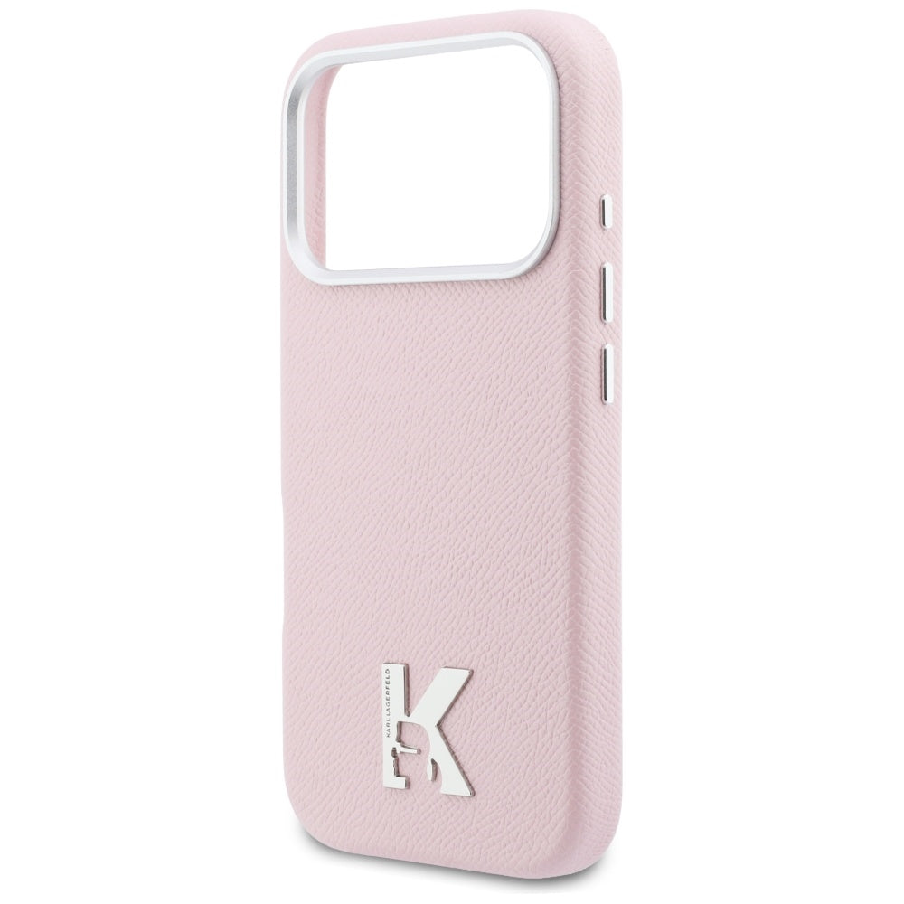 Husa MagSafe pentru Apple iPhone 17 Pro Max, Karl Lagerfeld, Karl Head Logo, Roz