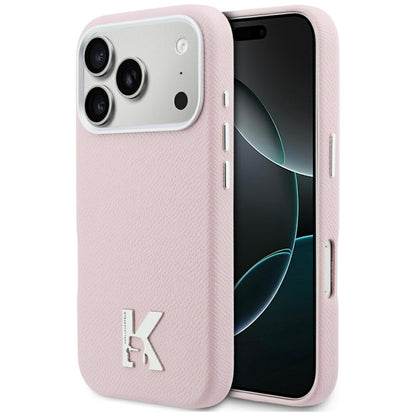Husa MagSafe pentru Apple iPhone 17 Pro Max, Karl Lagerfeld, Karl Head Logo, Roz
