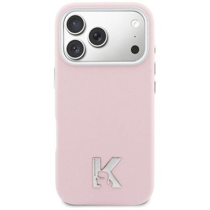 Husa MagSafe pentru Apple iPhone 17 Pro Max, Karl Lagerfeld, Karl Head Logo, Roz
