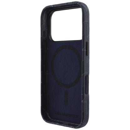 Husa MagSafe pentru Apple iPhone 17 Pro Max, Karl Lagerfeld, KL Monogram Logo, Albastra
