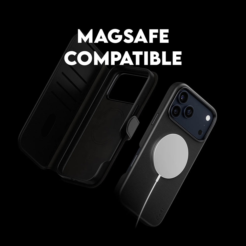 Husa MagSafe pentru Apple iPhone 17 Pro Max, PanzerGlass, Care Feature Tango Two-in-One, Neagra