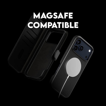 Husa MagSafe pentru Apple iPhone 17 Pro Max, PanzerGlass, Care Feature Tango Two-in-One, Neagra