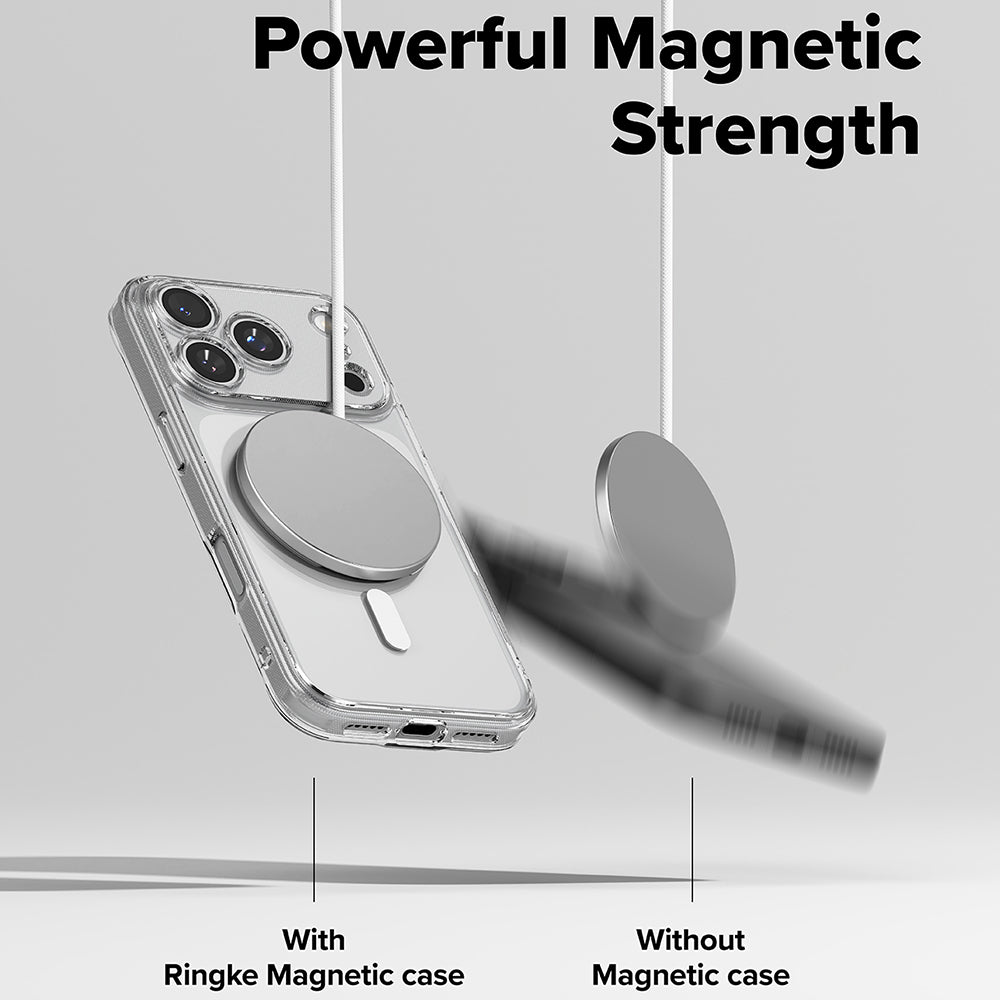 Husa MagSafe pentru Apple iPhone 17 Pro Max, Ringke, Fusion, Transparenta