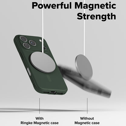 Husa MagSafe pentru Apple iPhone 17 Pro Max, Ringke, Onyx, Verde Inchis