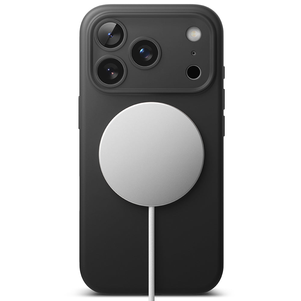 Husa MagSafe pentru Apple iPhone 17 Pro Max, Ringke, Silicone, Neagra