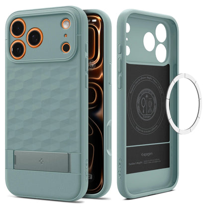 Husa MagSafe pentru Apple iPhone 17 Pro Max, Spigen, Caseology Parallax S, Verde ACS09912