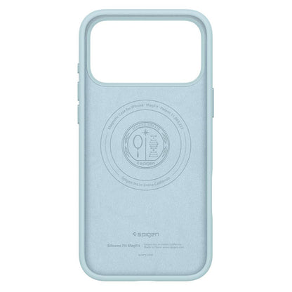 Husa MagSafe pentru Apple iPhone 17 Pro Max, Spigen, Silicone Fit, Bleu