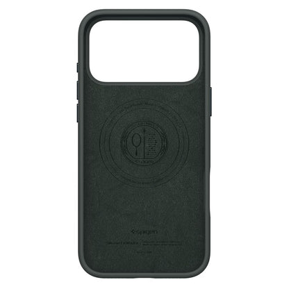 Husa MagSafe pentru Apple iPhone 17 Pro Max, Spigen, Silicone Fit, Verde