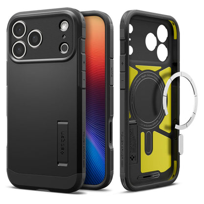 Husa MagSafe pentru Apple iPhone 17 Pro Max, Spigen, Tough Armor T, Neagra ACS10297