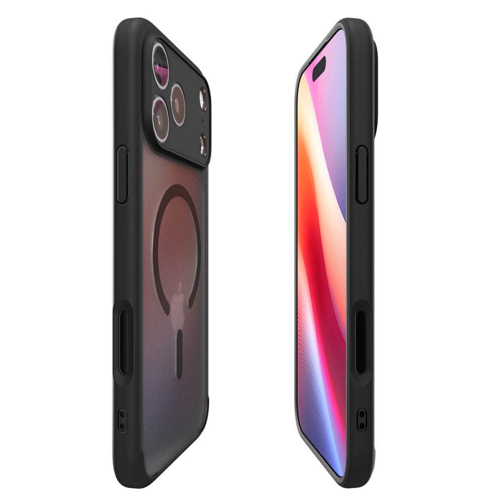 Husa MagSafe pentru Apple iPhone 17 Pro Max, Spigen, Ultra Hybrid, Neagra Satinata ACS10285